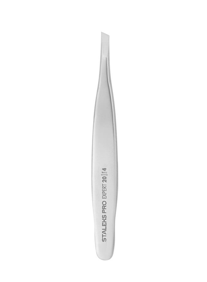 STALEKS PRO Expert 20 Type 4 Professional Eyebrow Tweezers - Narrow Beveled Stainless Steel for Fine Brows & Soft Stroke Hair Removal - Image 3