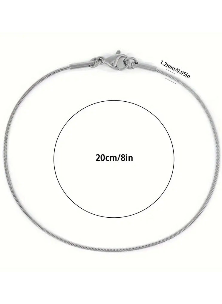 Home Clearance Sale A Stylish And Trendy Silvery Stainless Steel Bracelet For Men With A Minimalist Hip-hop Punk Style, Perfect For Parties And As A Gift Of Fashionable Jewelry. - Image 3