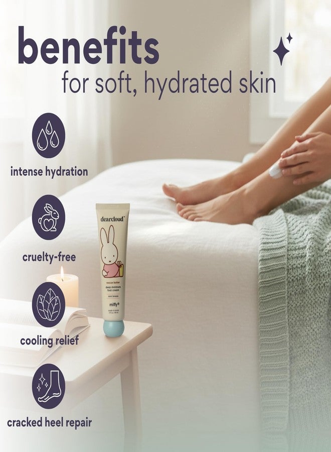 dearcloud Miffy Rescue Butter Foot Cream - Shea Butter & Urea (Mint) - Image 3
