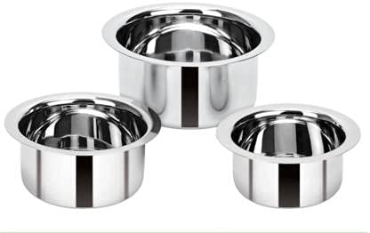DiBha Stainless Steel Baby Topes (300, 400 and 500 ml) - Set of 3 - Image 1