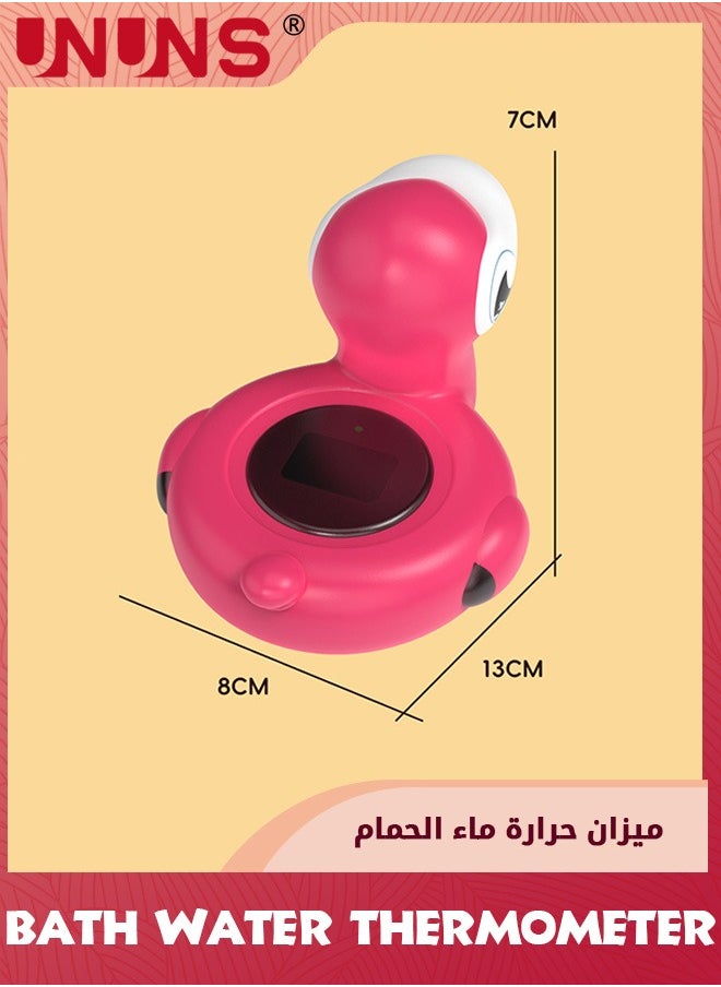 ميزان حرارة حمام الطفل، ميزان حرارة آمن على شكل طائر الفلامنجو، مع تحذير من درجة الحرارة، ذكي ودقيق، لعبة عائمة لحمام الأطفال، مقياس درجة حرارة حمام السباحة لحوض الاستحمام الساخن، ميزان حرارة مياه آمن للحمام للأطفال
