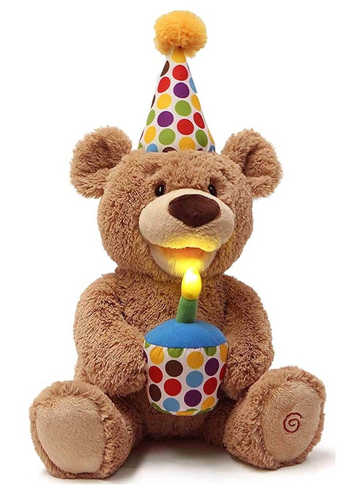 GUND Happy Birthday Teddy Animated Plush 17inches 