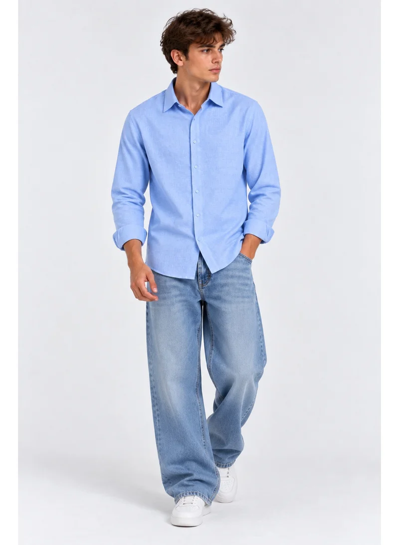 فكتور اند جين Men's Textured Relaxed Fit Shirt