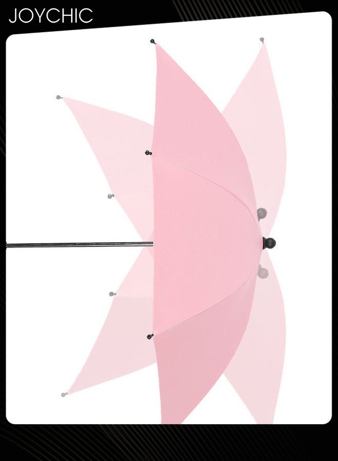 Joychic Baby Pram Parasol 50+ UV 85cm Stroller Umbrella with Adjustable Fixing Clamp for Pram Stroller Pushchair and Buggy Pink  - Image 4