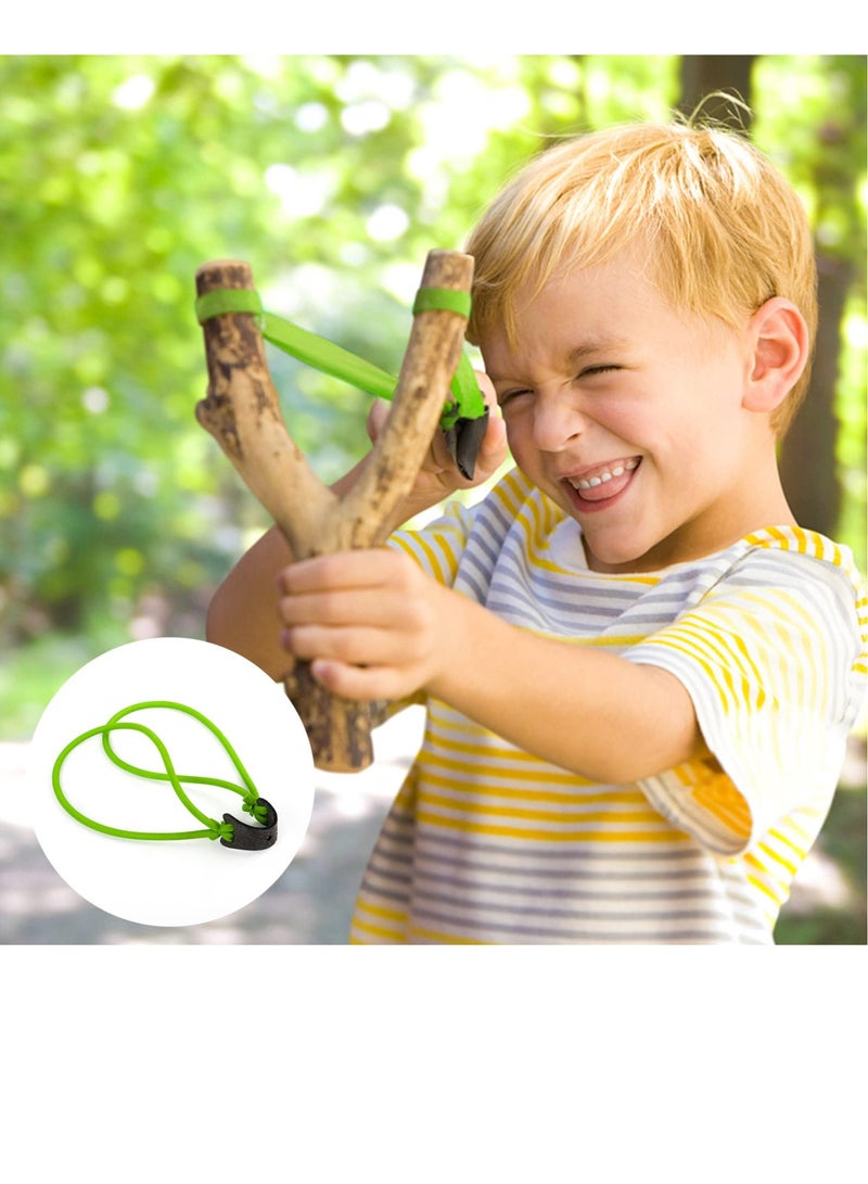 Excefore Slingshot Rubber Bands, 15 Pcs Slingshot Elastic Band, Hunting Catapults Rubber Bands, Catapult Elastics Tube, Non-Slip, Stretchy, for Outdoor Hunting Target Shooting Practice(Green) - Image 2