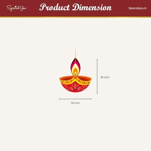 SpecialYou.in Special You Diwali Decoration for Home Hanging with Paper Hanging Diya for Home Decorations, Deepawali Decoration Items, Home Decor Items- Pack of 10 - Image 4