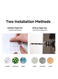 HOOPZOZA Pegboard Wall Organizer  kit Pegboard storage combination Kit Hanging Pegboard for Organizing kit for installation without drilling holes for Office Kitchen Bedroom Living Room Balcony White  - Image 5