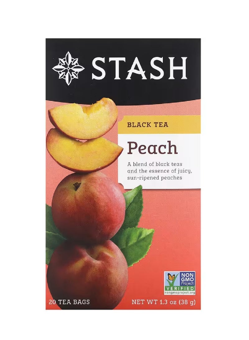 Stash Black  Tea Peach 20 Tea Bags