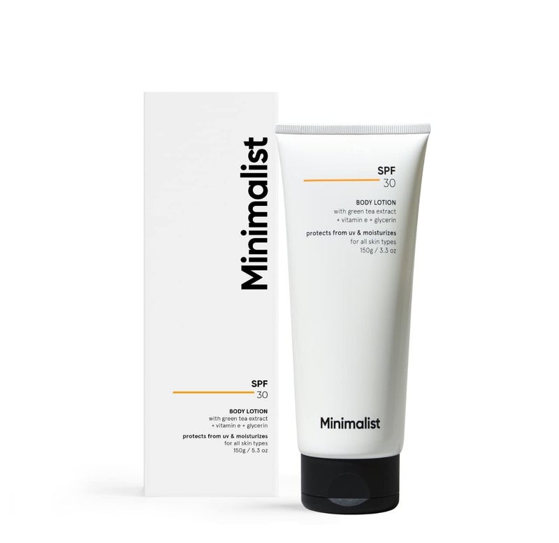 Minimalist SPF 30 Body Sunscreen UVA UVB Protection Nourishing Lotion Broad Spectrum PA Sunscreen for All Skin Types For Men Women 150 g - Image 1