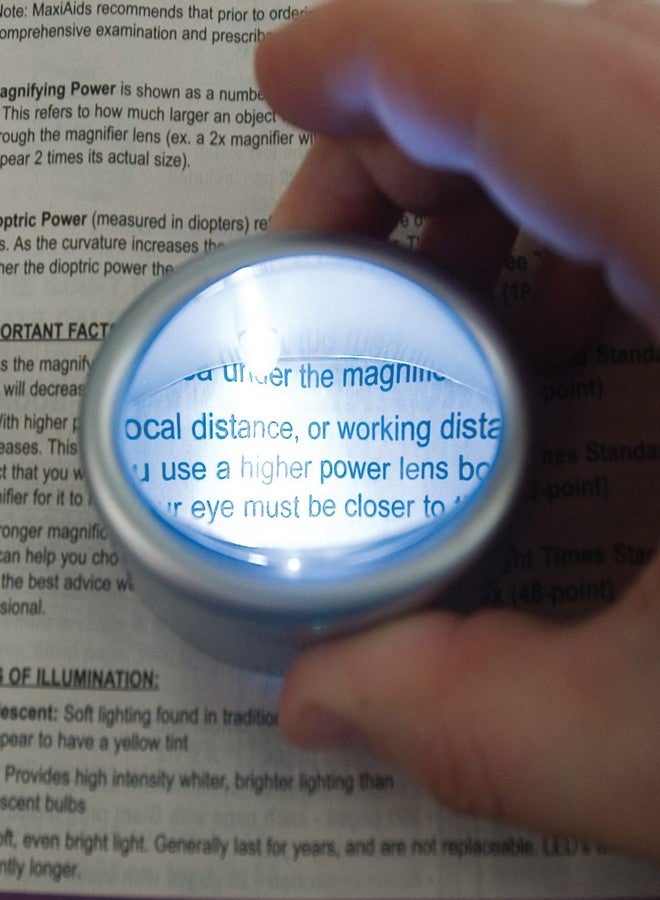 Reizen LED Lighted Oval Dome Magnifier - 6.5X - Image 1