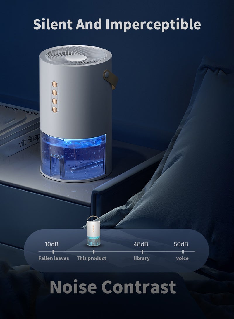 بكارنست مزيل رطوبة منزلي بخزان مياه سعة 1.3 لتر، مناسب لغرف النوم والحمامات. يتميز بخاصية إزالة الرطوبة الذكية، وإضاءة RGB، ومستوى ضوضاء منخفض، وثلاثة أوضاع مؤقت. مثالي للاستخدام العائلي. - Image 4