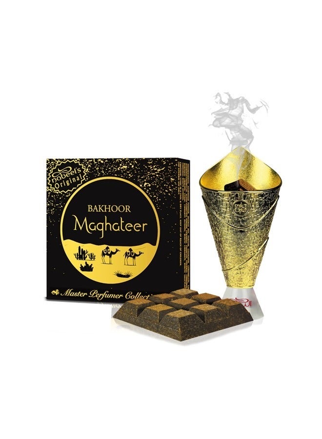 Nabeel Bakhoor Maghateer 40GMS Premium Arabian Incense with Deep Oudh Amber and Smoky Woody Notes - Image 2