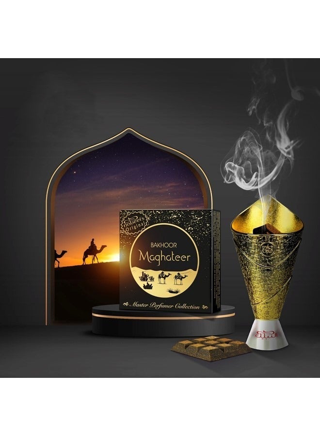 Nabeel Bakhoor Maghateer 40GMS Premium Arabian Incense with Deep Oudh Amber and Smoky Woody Notes - Image 3