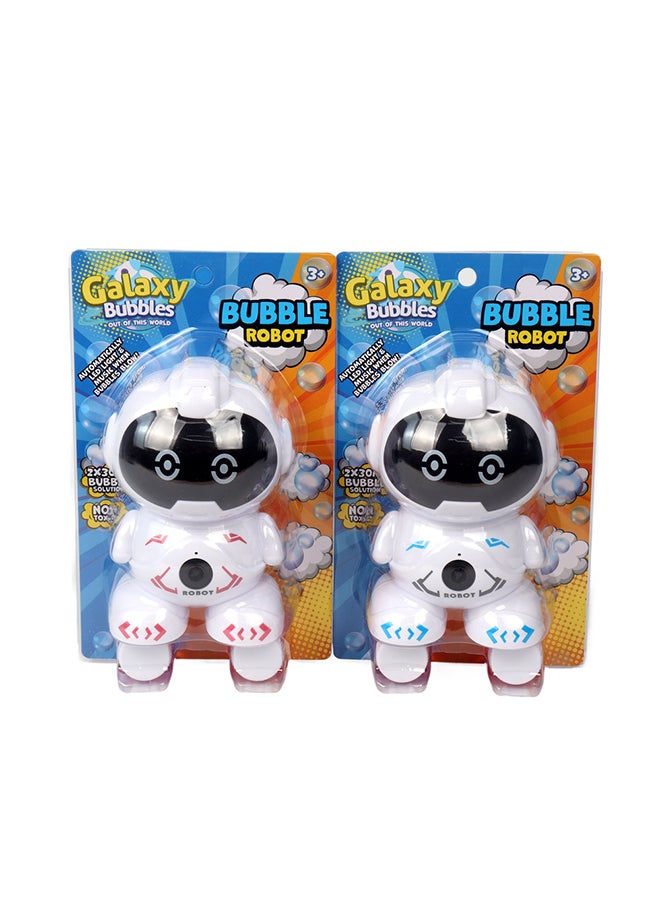 Galaxy Toys - آلة فقاعات روبوت فضائي مع ضوء وموسيقى مع 2x30 مل محلول فقاعات - Image 1
