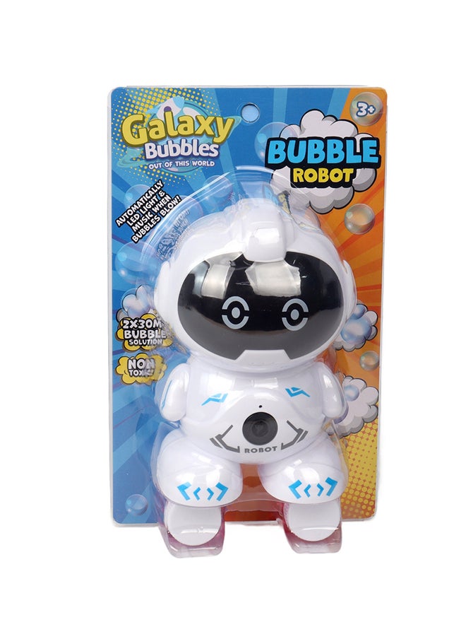Galaxy Toys - آلة فقاعات روبوت فضائي مع ضوء وموسيقى مع 2x30 مل محلول فقاعات - Image 1