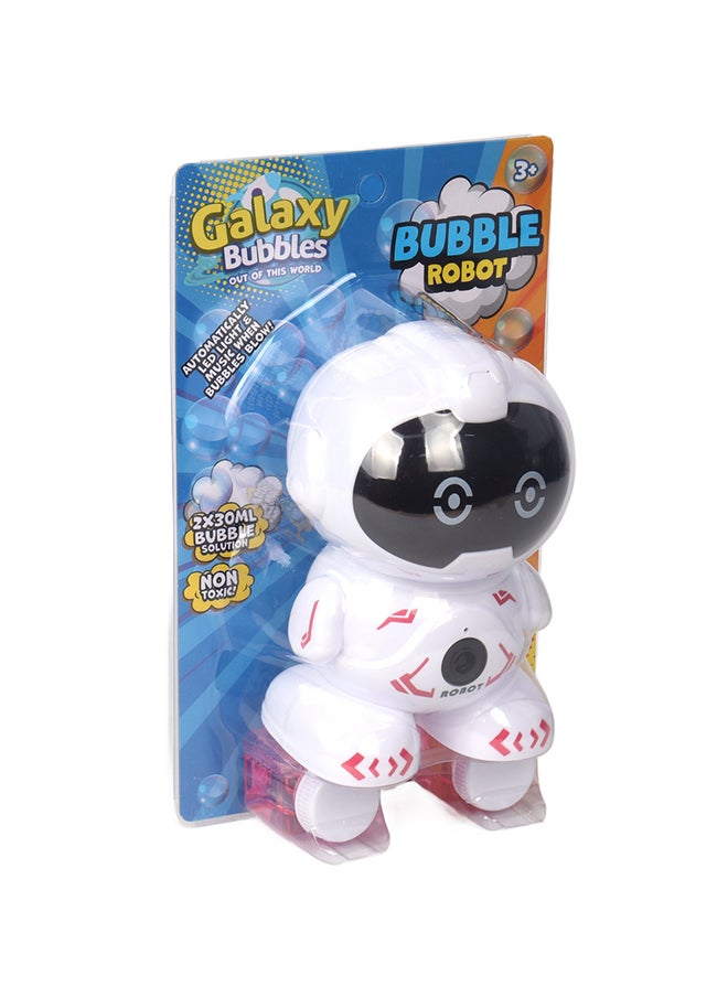 Galaxy Toys - آلة فقاعات روبوت فضائي مع ضوء وموسيقى مع 2x30 مل محلول فقاعات - Image 1