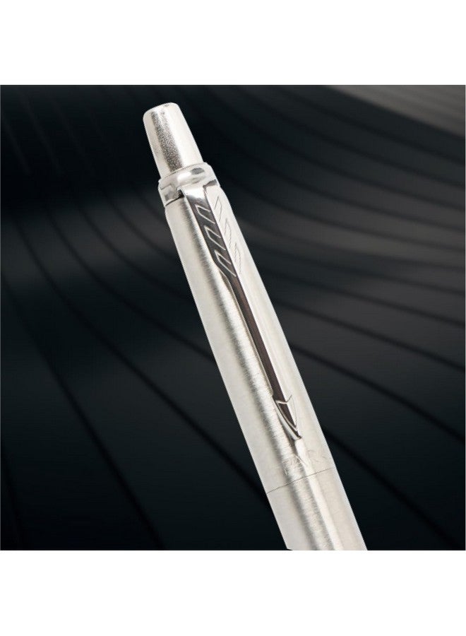 Parker Jotter Stainless Steel Chrome Trim Ball Pen | Ink Color - Blue | Perfect For Employees | Unique Gifts For Entrepreneurs - Image 3