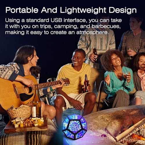 Mito Infinity Mirror Light Infinite Dodecahedron Color Art Light for Gaming Room Decor 3D Hyper Cube RGBW Color Changing Night Lighting for Computer Gaming Desk Birthday Christmas Gift - Image 5