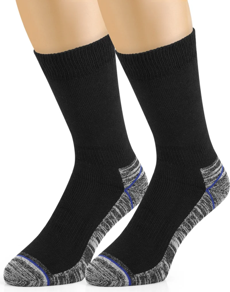 اوزي سوكس 3 Pairs of Men's Durable, Protective and Heel Toe Thick Worker Socks