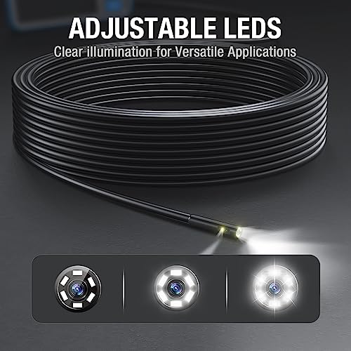 Teslong 50ft Sewer Camera, Teslong 1080P Drain Plumbing Snake Inspection Camera with Light, 50 ft Flexible Borescope Endoscope Duct Fiber Optic Scope Cam - Image 4