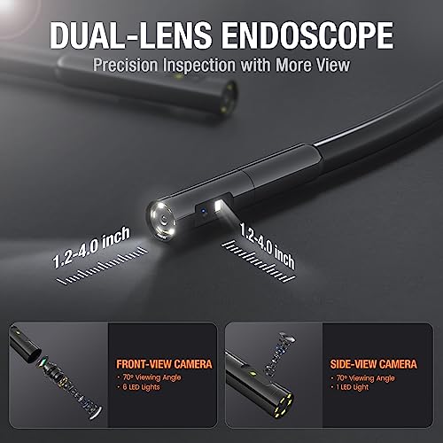 Teslong 50ft Sewer Camera, Teslong 1080P Drain Plumbing Snake Inspection Camera with Light, 50 ft Flexible Borescope Endoscope Duct Fiber Optic Scope Cam - Image 3