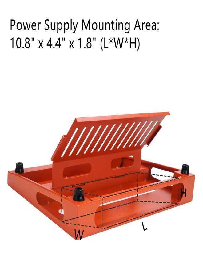 GOKKO Guitar Pedal Board 13.8” x 11” with Carrying Bag, Built-in Power Supply Mounting Plate (Vibrant Orange) - Image 2