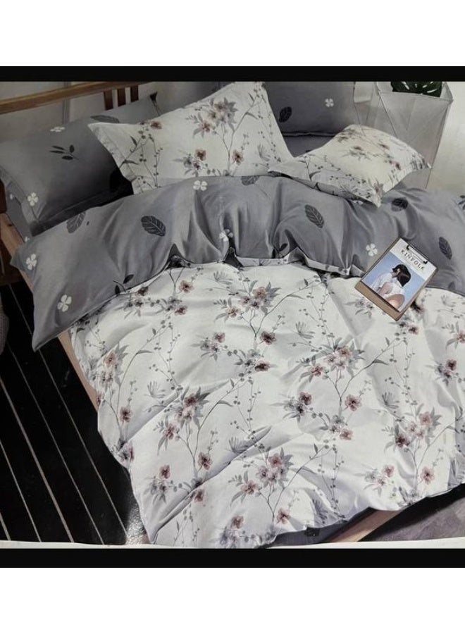 Luxury King 6-Piece Bedding Set –  simple Design, 220x240cm Duvet Cover with Fitted Sheet & 4 Pillowcases