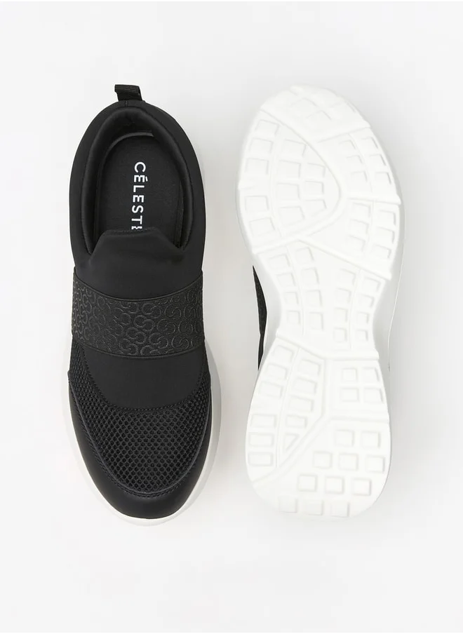 Celeste Women's Monogram Slip-On Sneakers