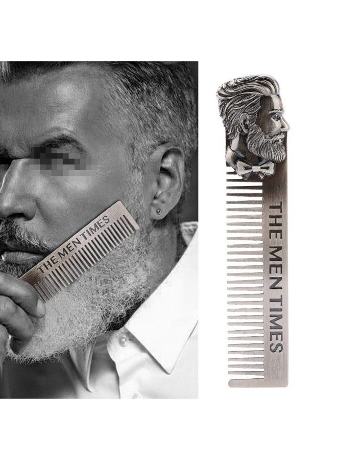 Anti-Static Beard Comb, Comb Teeth Are Smooth, Do Not Hurt The Scalp, And Will Not Deform Stainless Steel Pocket Shaving Beard Professional Trimming Care Kit  - Image 2