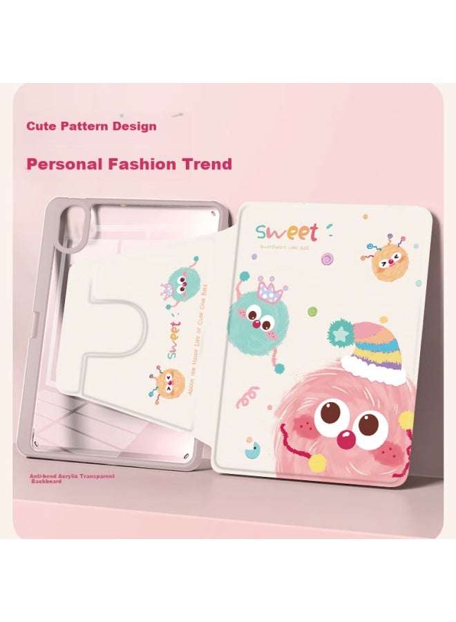 Sehan World Han Suitable For Apple Ipad Air 11-inch Protective Case Air 6/5/4 With Pen Slot 10.9-inch Protective Shell 360-degree Rotating Horizontal And Vertical Support Cartoon Full Coverage Anti-fal - Image 1