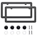 FIISFIIS 2 Pack Premium Stainless Steel License Plate Frames Solid RustProof Stainless Steel Holder with 2 Holes Universal Car Frame for Including Screws Silver - Image 2