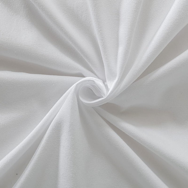 Good Nite Bed Linen 240 x 220 cm 3-Piece White Bed Linen Sets Microfibre Duvet Cover 240 x 220 cm + 2 Pillowcases 80 x 80 cm Breathable Soft - Image 5