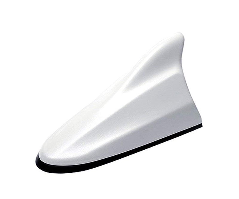ROYALTECH Universal Shark Fin Car Antenna | Strong Signal Reception | Roof Antenna Replacement for All Cars (White) - Image 1