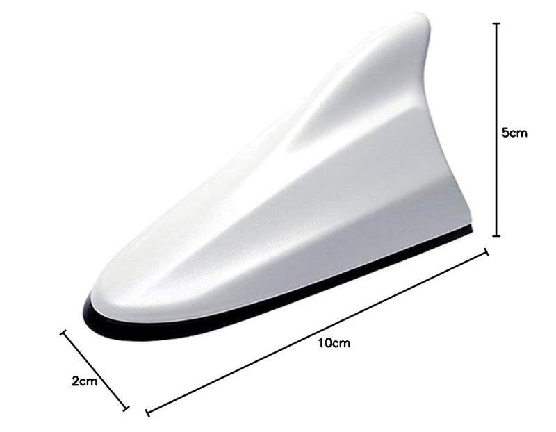 ROYALTECH Universal Shark Fin Car Antenna | Strong Signal Reception | Roof Antenna Replacement for All Cars (White) - Image 2