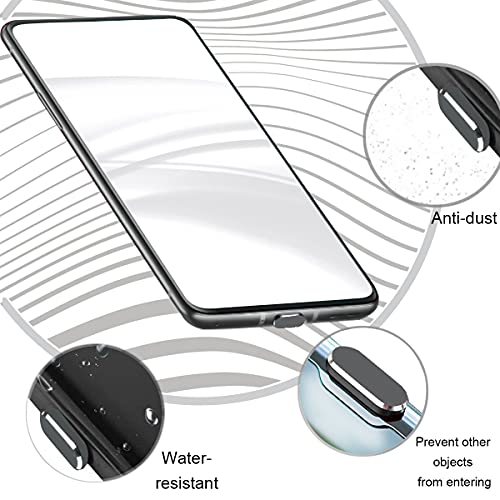 Careflection USB C Cover Cap Anti Dust Plug,Cell Phone Type C Charging Port & Earphone Jack Cap Dirt Protector,for Samsung Galaxy S21 Pixel Oneplus Laptop MacBook Pro Android Gray 2 Pack-TPU - Image 3