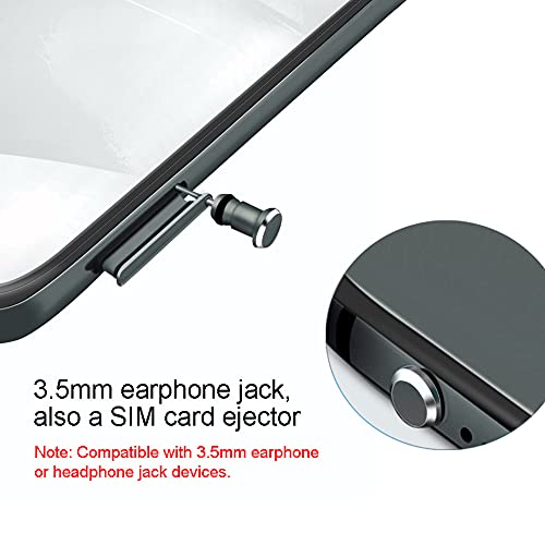 Careflection USB C Cover Cap Anti Dust Plug,Cell Phone Type C Charging Port & Earphone Jack Cap Dirt Protector,for Samsung Galaxy S21 Pixel Oneplus Laptop MacBook Pro Android Gray 2 Pack-TPU - Image 4