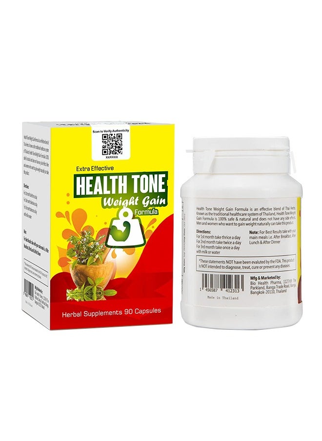 Health Tone Extra Effective Health Tone Regular Weight Gain 90 Capsules  - Image 2