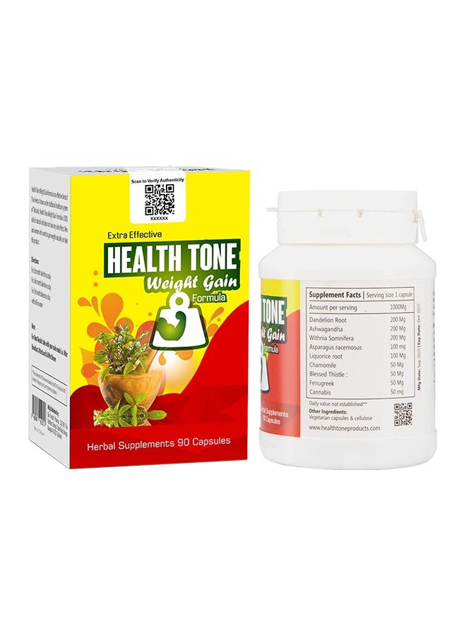 Health Tone Extra Effective Health Tone Regular Weight Gain 90 Capsules  - Image 3
