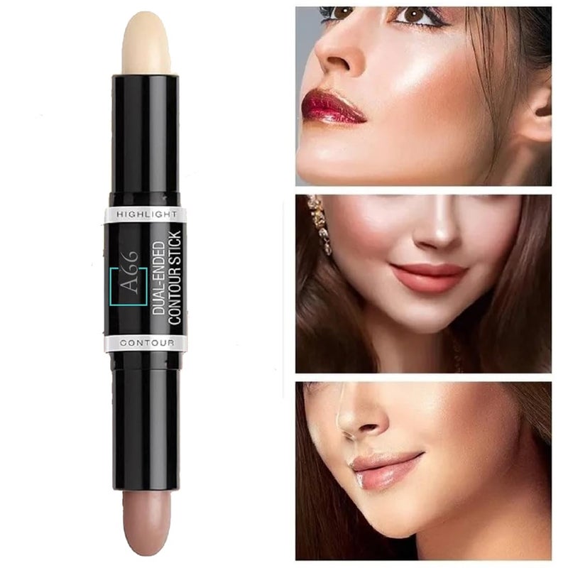 beauty Flawless Contouring 2 in 1 Highlighter Contour Stick Concealer Shade for a Defined and Chiseled Look 8gFor Oily Skin Beige For All Type girls  Women Protect Skin PACK OF 2 - Image 5