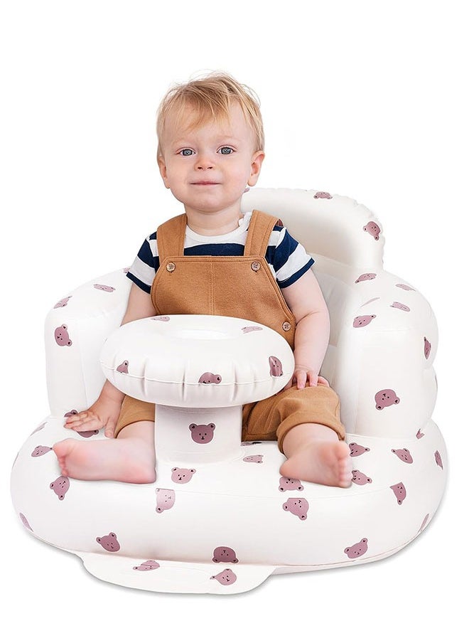 Sharpdo Inflatable Baby Chairs, Baby Inflatable Seat with Tray for Babies 3 Months and Up, Baby Inflatable Sofa with Automatic Pumping  - Image 5