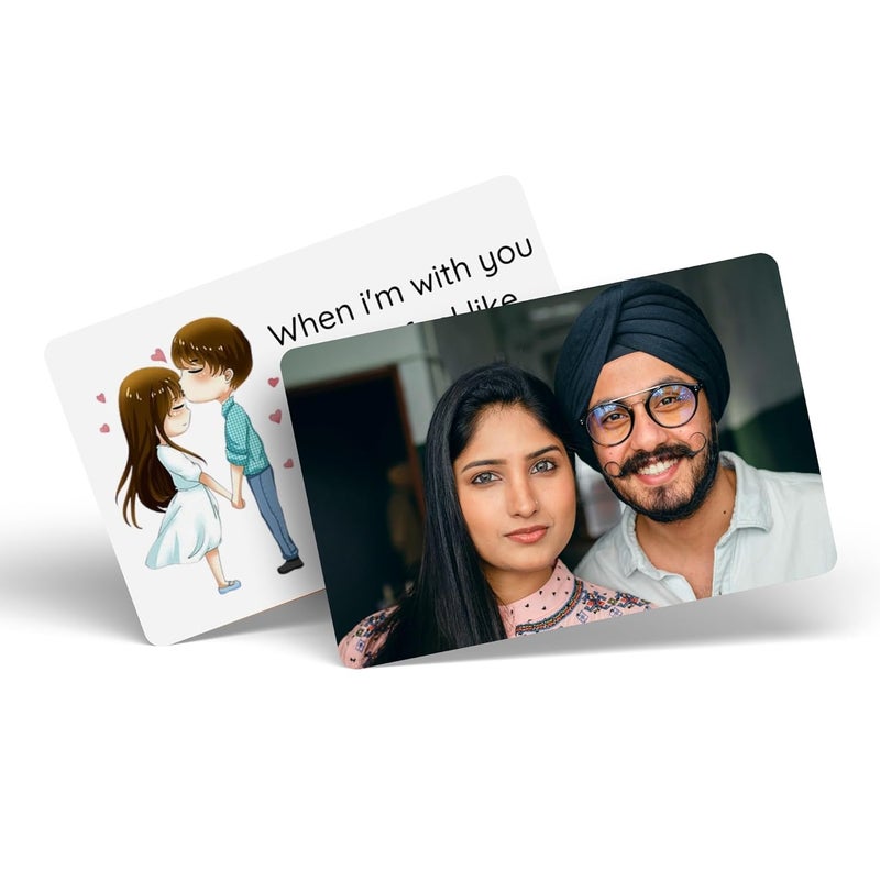 Brandian Brandian Customized Wallet Card With Your Photo And Special Message On Front Side Spotify Song Code On Backside A Great Gift For Special Occasions A Truly Unique Gift For Loved Ones