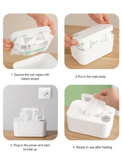 General Wipes, wet tissue box USB type, warm, light, easy to carry, wipes, lid, butt wipe heater, electric heating, upper heating 55~ 65 ℃ wipes, lid, warm butt, warm, large capacity, temperature display, energy saving, cold protection, birth gift, wipes box  - Image 3