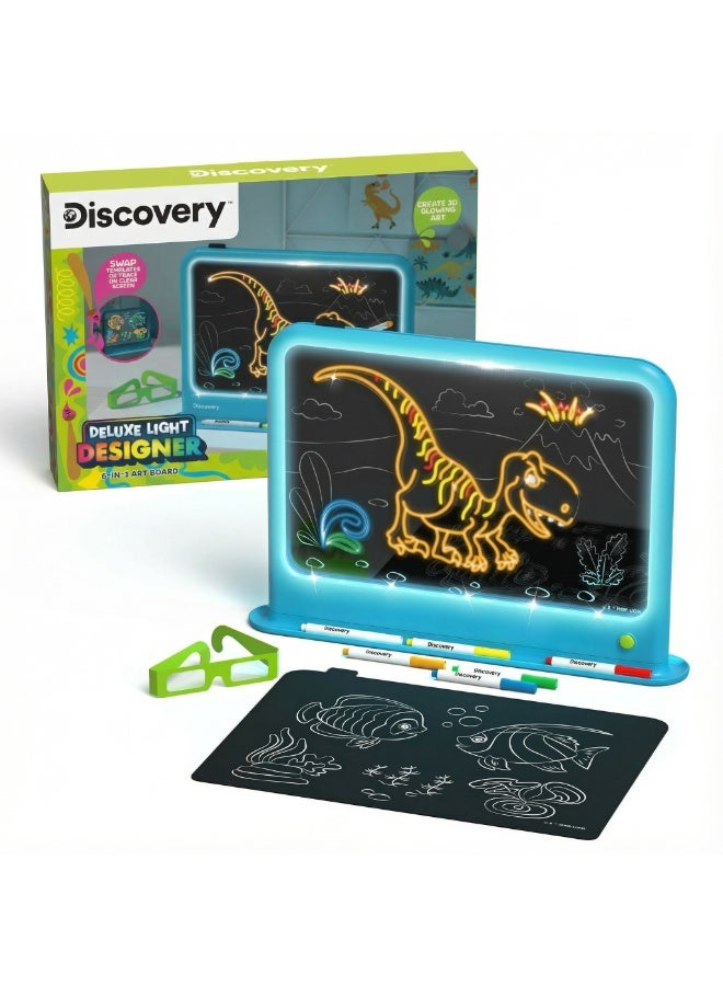 ديسكفري Discovery™ Deluxe Light Designer 6-In-1 Art Board, Arts & Crafts Kit, Educational Toys for Kids & Toddlers 4+ Years - Image 1