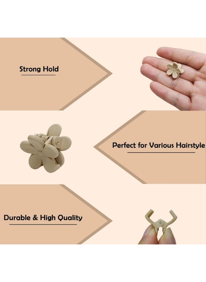 Colorful Mini Hair Claw Clips, 50Pcs Cute Baby Hair Accessories Flower Tiny Hair Clips, Strong Hold Hair Catch Clamps Barrettes Headwear Accessories for Thin Hair for Women Girls - Image 4