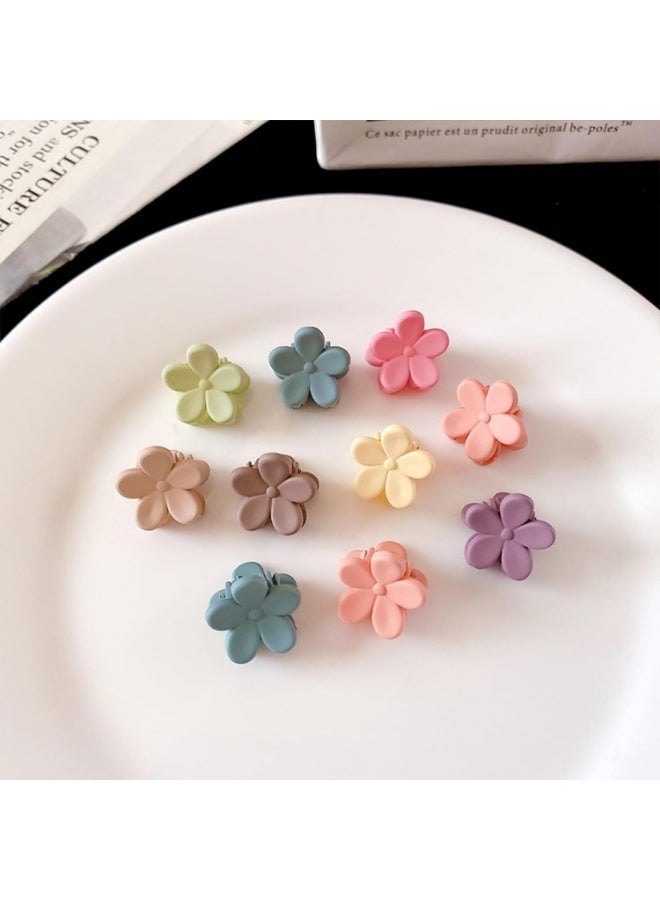 Colorful Mini Hair Claw Clips, 50Pcs Cute Baby Hair Accessories Flower Tiny Hair Clips, Strong Hold Hair Catch Clamps Barrettes Headwear Accessories for Thin Hair for Women Girls - Image 5