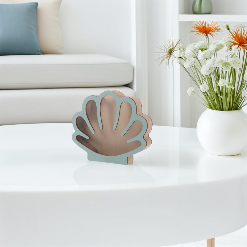 Shadow Box: Seashell Shaped Display Case Small Display Case Trinket Coastal Decor Treasure Chest Room and Bedroom Decor - Image 4