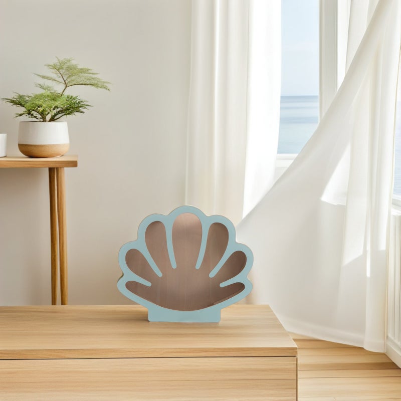 Shadow Box: Seashell Shaped Display Case Small Display Case Trinket Coastal Decor Treasure Chest Room and Bedroom Decor - Image 3