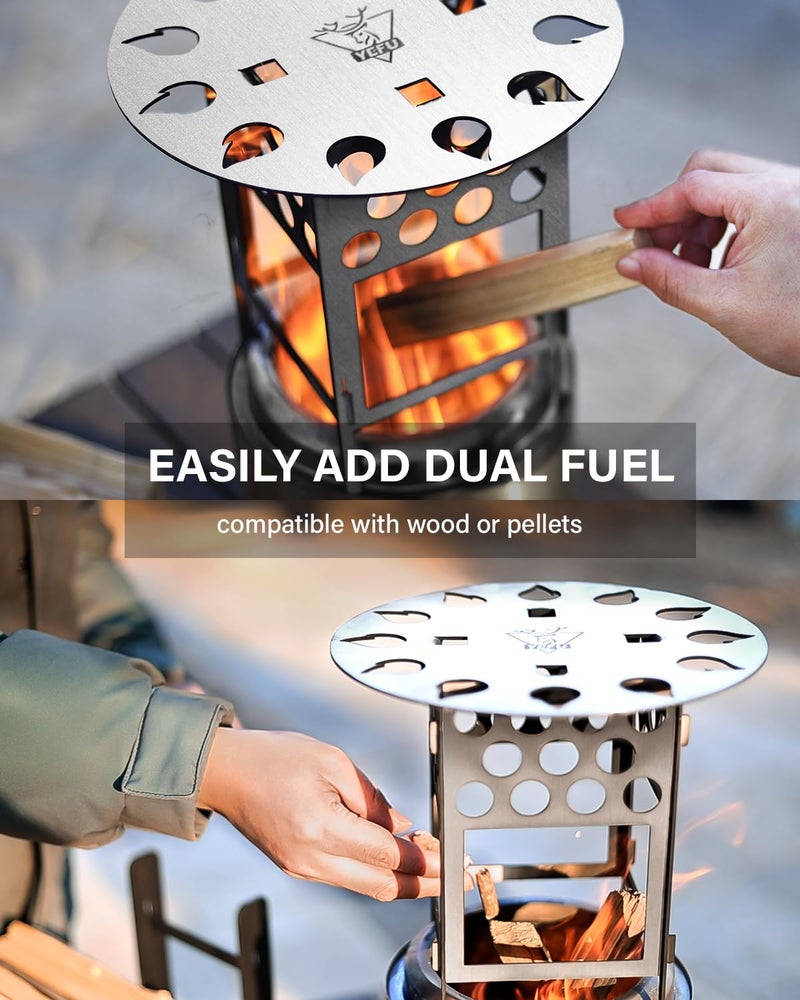 YEFU Fire Pit Heat Deflector for Solo Stove Mesa XL/YEFU 7.1" Stove, Portable Heat Diffuser for Tabletop Fire Pit Redirects Warmth, Detachable Mesa XL Heat Deflector for Solo Stove Accessories - Image 4