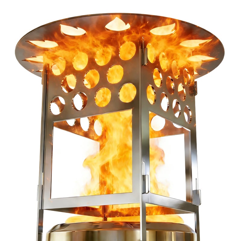 YEFU Fire Pit Heat Deflector for Solo Stove Mesa XL/YEFU 7.1" Stove, Portable Heat Diffuser for Tabletop Fire Pit Redirects Warmth, Detachable Mesa XL Heat Deflector for Solo Stove Accessories - Image 1