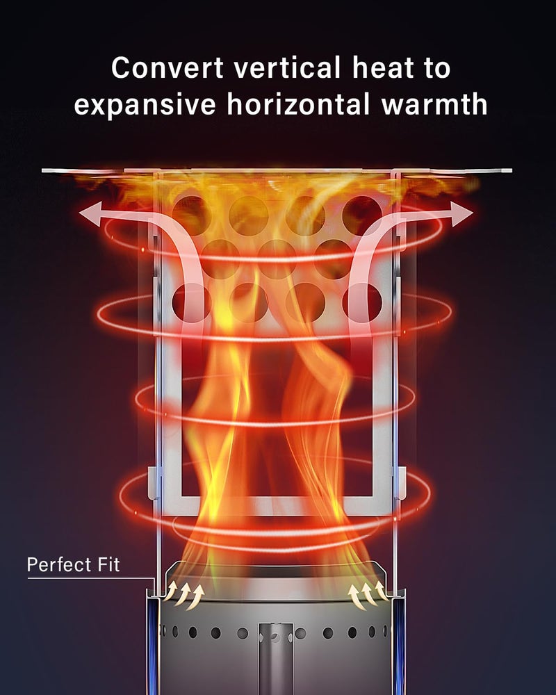 YEFU Fire Pit Heat Deflector for Solo Stove Mesa XL/YEFU 7.1" Stove, Portable Heat Diffuser for Tabletop Fire Pit Redirects Warmth, Detachable Mesa XL Heat Deflector for Solo Stove Accessories - Image 3